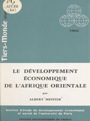 cover image of Le développement économique de l'Afrique orientale